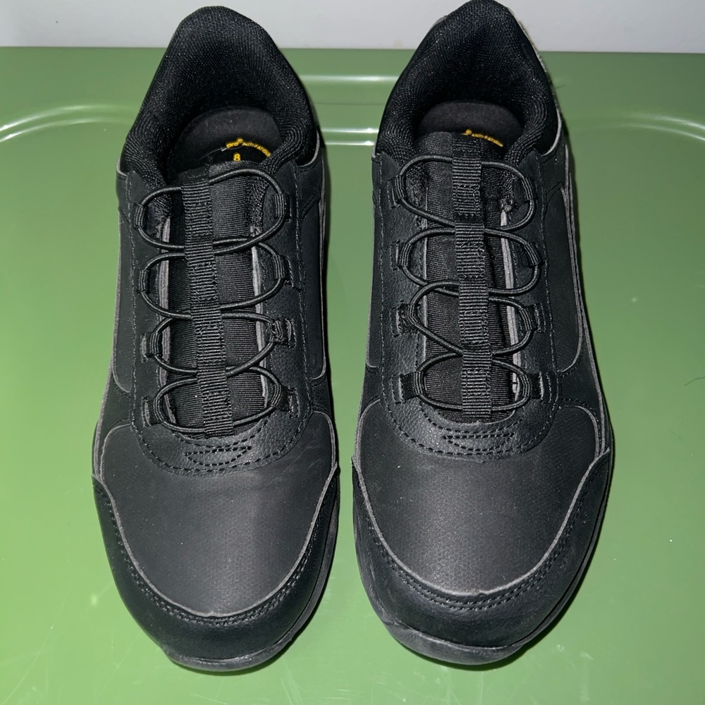 ANTI SLIP WORK SHOES Black Tred Safe Lace-Up Anti Slip Restaurant Worker Shoes